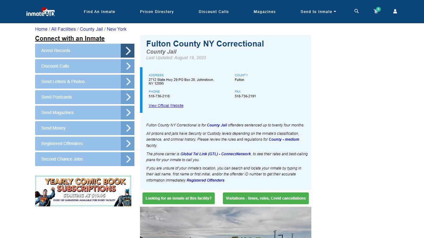Fulton County NY Correctional - Inmate Locator - Johnstown, NY